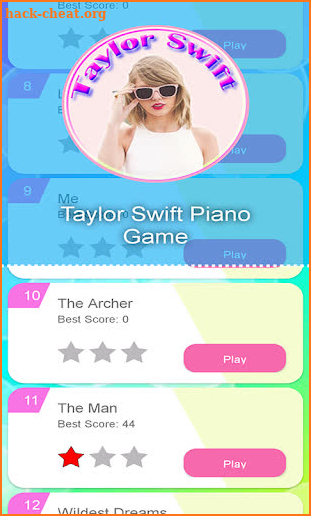 The man taylor swift new songs piano game screenshot