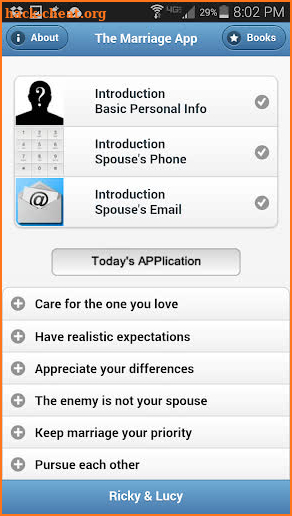 The Marriage App screenshot