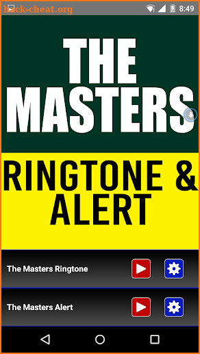 The Masters Theme Ringtone screenshot