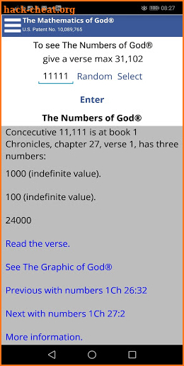 The Mathematics of God®  (US Patent No 10,089,765) screenshot