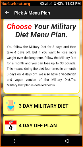 The Military Diet screenshot
