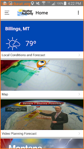 The Montana Weather Authority App screenshot
