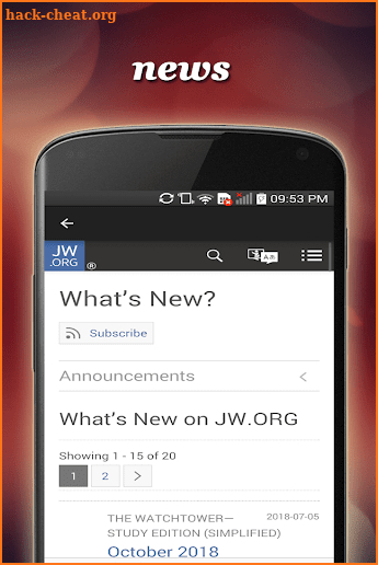 The New JW screenshot