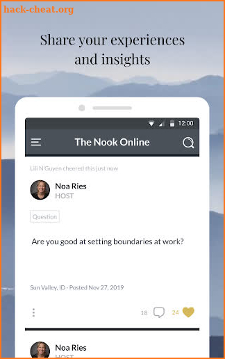 The Nook Online screenshot