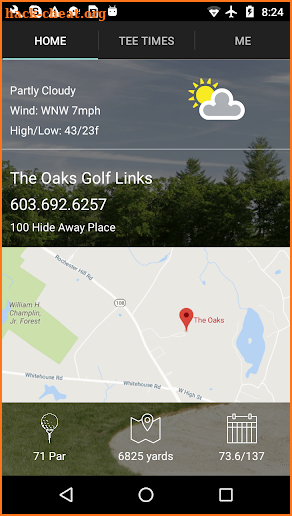 The Oaks Golf Links Tee Times screenshot
