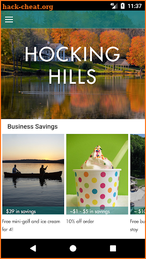 The Official Hocking Hills App screenshot