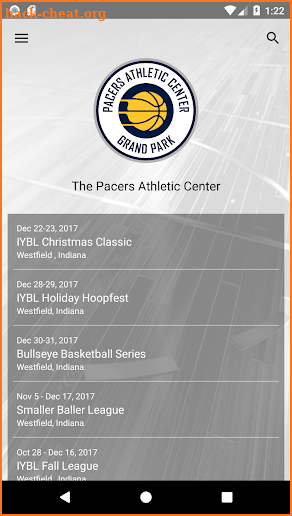 The Pacers Athletic Center screenshot