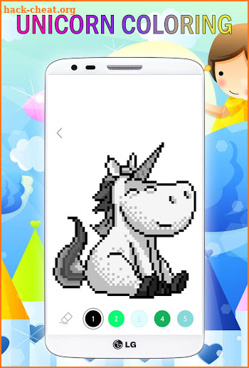 The Pixel Unicorn Coloring screenshot