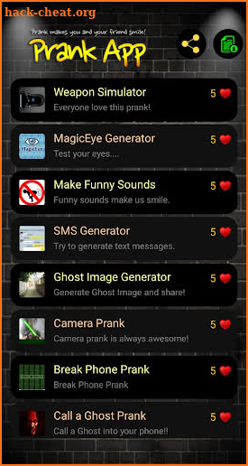 The Prank App screenshot