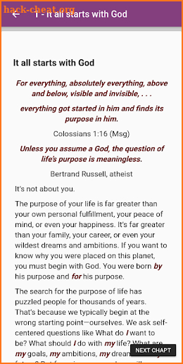 The Purpose-Driven Life By Rick Warren screenshot