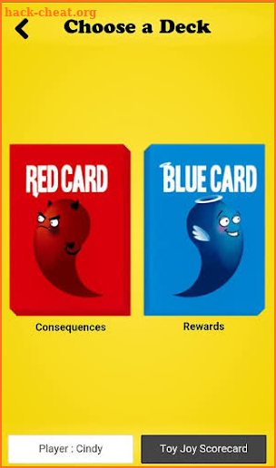 THE RED CARD BLUE CARD GAME screenshot