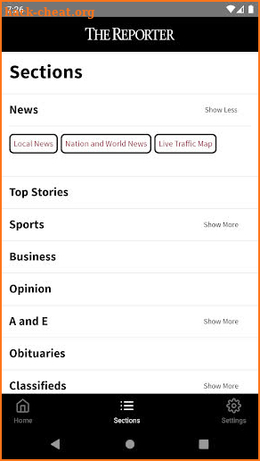 The Reporter for Android screenshot