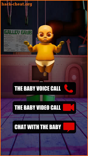 The scary Baby in Yellow chat & prank video call screenshot
