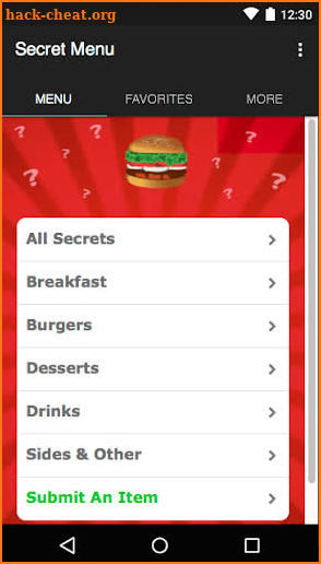 The Secret Menu for McDonald's screenshot