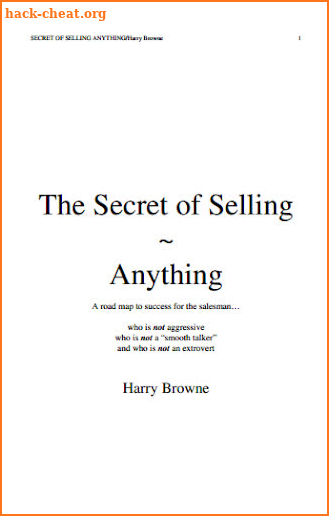 The Secret of Selling Anything book screenshot