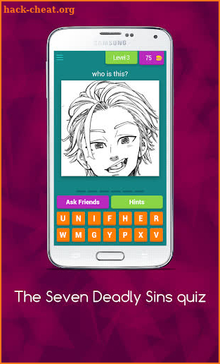 The Seven Deadly Sins characters quiz screenshot