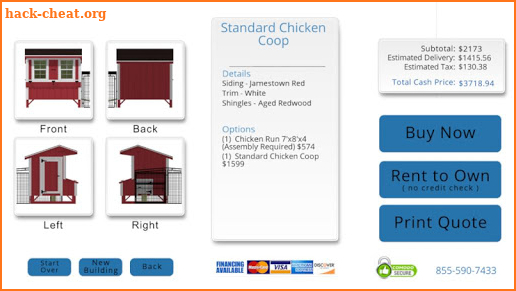The Shed Yard Chicken Coop Customizer screenshot