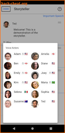 The Storyteller - Voice Actors Powered by A.I. screenshot