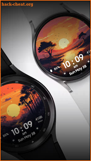 The Sunset Digital Watchface screenshot