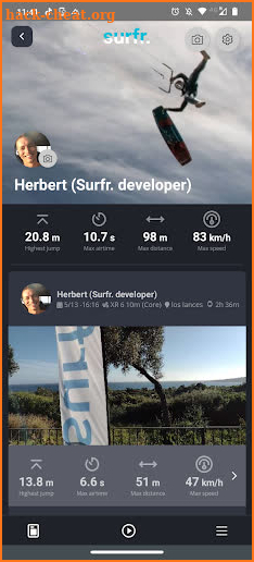The Surfr. App screenshot