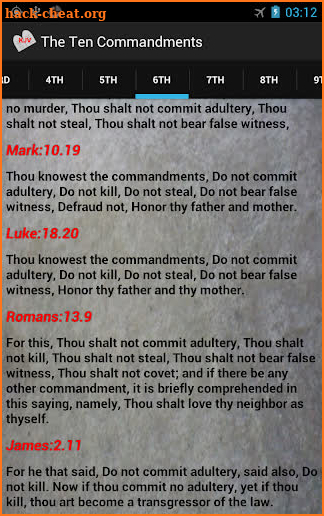The Ten Commandments (KJV) screenshot