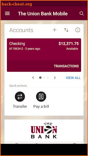 The Union Bank Mobile screenshot
