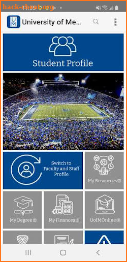The University of Memphis screenshot