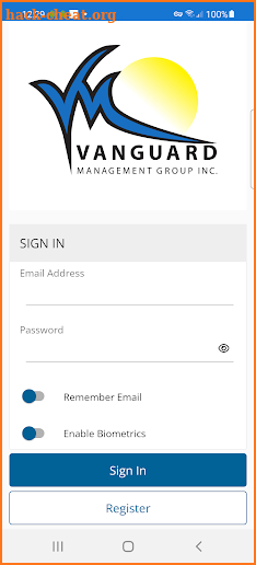 The Vanguard Management App screenshot