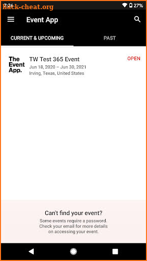 The Verizon Event App screenshot