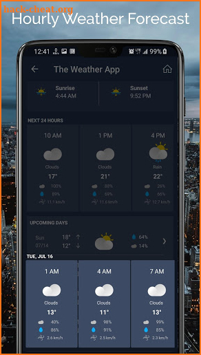The Weather App screenshot