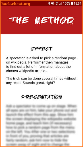 The Wiki Effect - magic trick screenshot