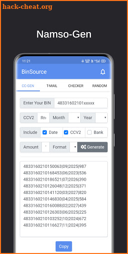 TheBinSource - Namso-Gen, Bin Checker, Temp Mail screenshot