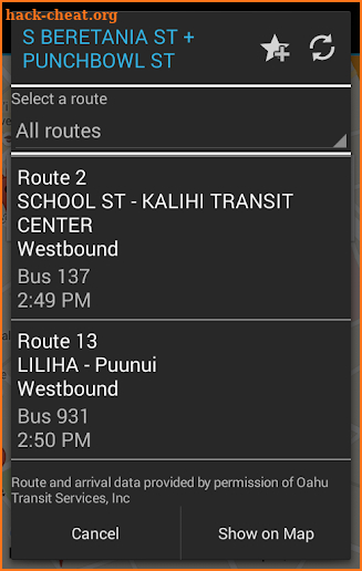 TheBusDroid - An Oahu Bus App screenshot
