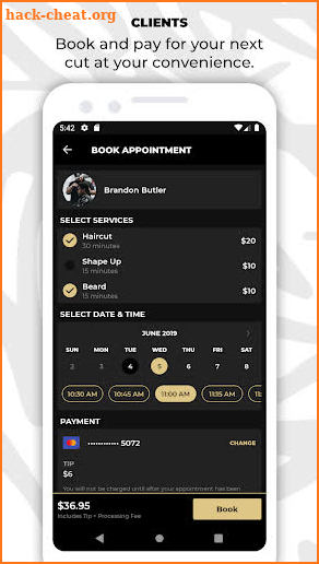theCut: Barber Booking App screenshot
