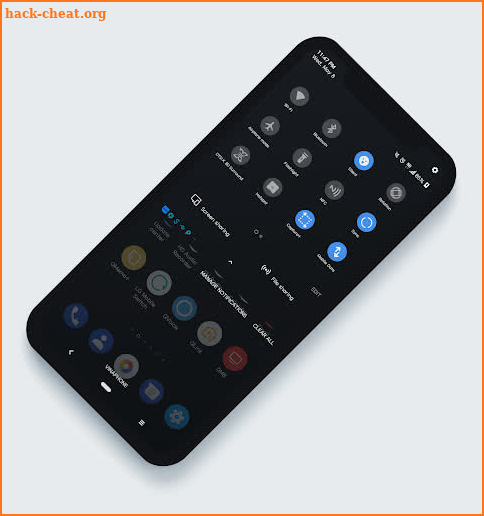 Theme Android Q Black for LG G7 screenshot