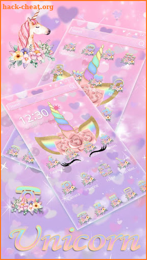 Theme Flower Unicorn Dream screenshot