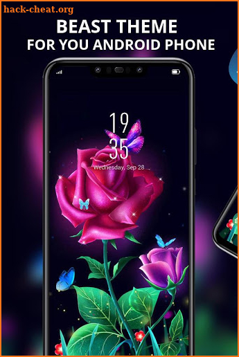Theme for galaxy shiny roses flowers hd launcher screenshot