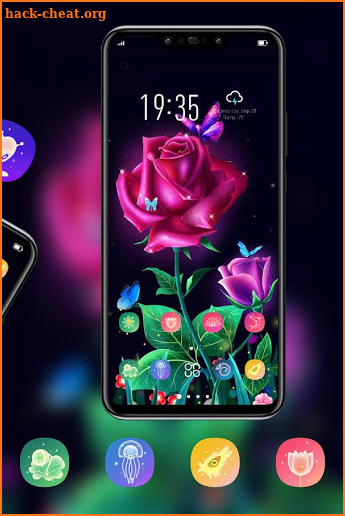 Theme for galaxy shiny roses flowers hd launcher screenshot