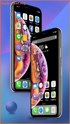 Theme for IPhone XS IOS12 planet concept machine screenshot