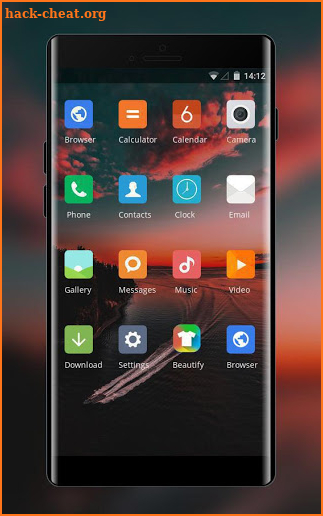 Theme for natural sunset bay wallpaper screenshot