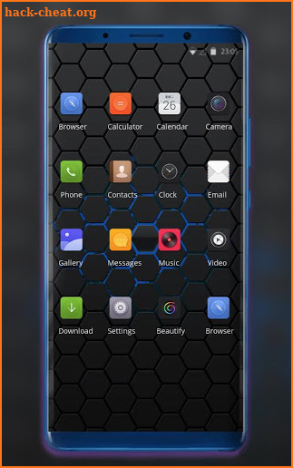 Theme for OPPO realme 2 Reticular black tech screenshot