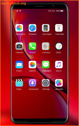 Theme for Red Phone XR IOS abstract concept screenshot