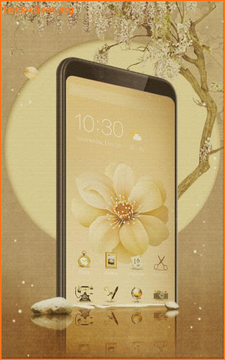 Theme for vintage style xiaomi 6x flower wallpaper screenshot