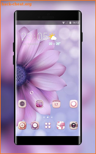 Theme for xiaomi Mi 6 Mix purple plant wallpaper screenshot