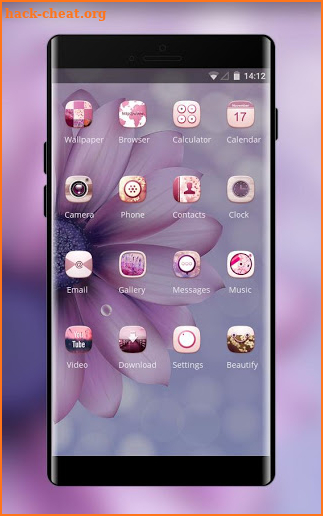 Theme for xiaomi Mi 6 Mix purple plant wallpaper screenshot