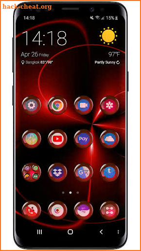 Theme Launcher - Orb Red Icon Changer Free Round screenshot