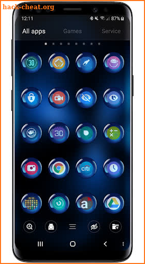 Theme Launcher - Spheres Blue Icon Changer Free screenshot