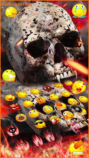 Theme skull Fire for Keyboard screenshot