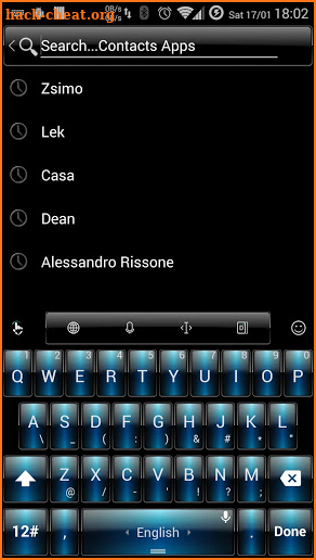 Theme TouchPal Dusk Blue screenshot