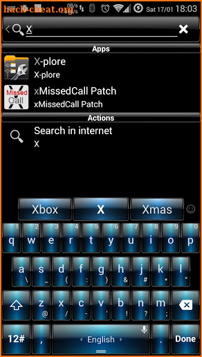 Theme TouchPal Dusk Blue screenshot